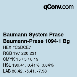 カラーコード: Baumann System Prase - Baumann-Prase 1094·1 Bg | qconv.com