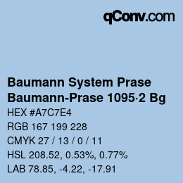 Color code: Baumann System Prase - Baumann-Prase 1095·2 Bg | qconv.com