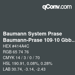 Código de color: Baumann System Prase - Baumann-Prase 109·10 Gbb 5 | qconv.com