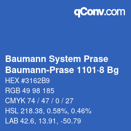 Code couleur: Baumann System Prase - Baumann-Prase 1101·8 Bg | qconv.com