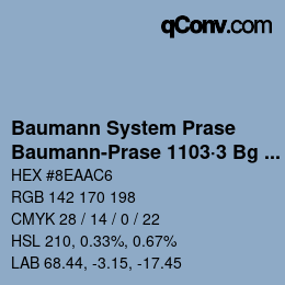 Código de color: Baumann System Prase - Baumann-Prase 1103·3 Bg 1 | qconv.com