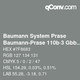 Código de color: Baumann System Prase - Baumann-Prase 110b·3 Gbb 5½ | qconv.com
