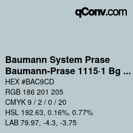 Farbcode: Baumann System Prase - Baumann-Prase 1115·1 Bg 3 | qconv.com