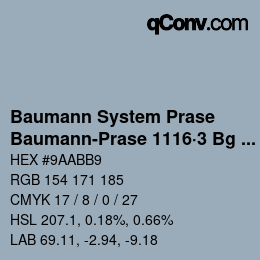 Code couleur: Baumann System Prase - Baumann-Prase 1116·3 Bg 3 | qconv.com