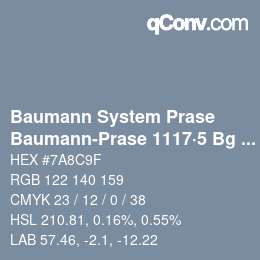 Código de color: Baumann System Prase - Baumann-Prase 1117·5 Bg 3 | qconv.com