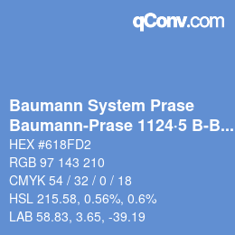 Code couleur: Baumann System Prase - Baumann-Prase 1124·5 B-Bg | qconv.com