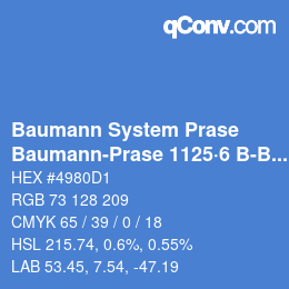 Código de color: Baumann System Prase - Baumann-Prase 1125·6 B-Bg | qconv.com