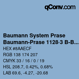 Code couleur: Baumann System Prase - Baumann-Prase 1128·3 B-Bg 1 | qconv.com
