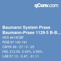 Código de color: Baumann System Prase - Baumann-Prase 1129·5 B-Bg 1 | qconv.com