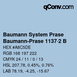 Código de color: Baumann System Prase - Baumann-Prase 1137·2 B | qconv.com