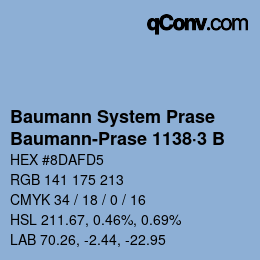 Código de color: Baumann System Prase - Baumann-Prase 1138·3 B | qconv.com