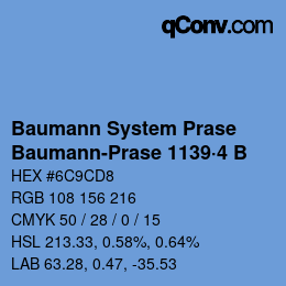 Código de color: Baumann System Prase - Baumann-Prase 1139·4 B | qconv.com