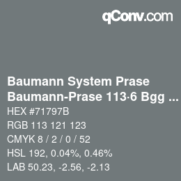 Farbcode: Baumann System Prase - Baumann-Prase 113·6 Bgg 4 | qconv.com