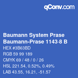 Código de color: Baumann System Prase - Baumann-Prase 1143·8 B | qconv.com