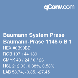 Farbcode: Baumann System Prase - Baumann-Prase 1148·5 B 1 | qconv.com