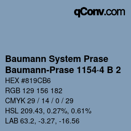 Código de color: Baumann System Prase - Baumann-Prase 1154·4 B 2 | qconv.com