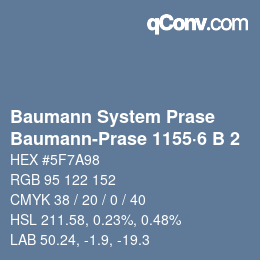 Código de color: Baumann System Prase - Baumann-Prase 1155·6 B 2 | qconv.com