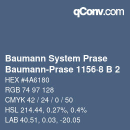 Farbcode: Baumann System Prase - Baumann-Prase 1156·8 B 2 | qconv.com