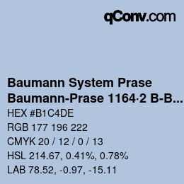 Código de color: Baumann System Prase - Baumann-Prase 1164·2 B-Bv | qconv.com