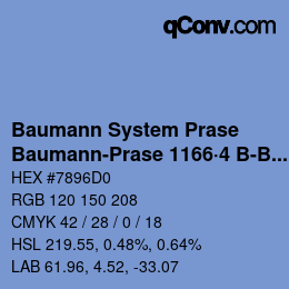Código de color: Baumann System Prase - Baumann-Prase 1166·4 B-Bv | qconv.com