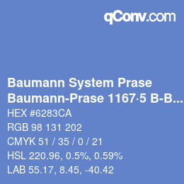 Farbcode: Baumann System Prase - Baumann-Prase 1167·5 B-Bv | qconv.com