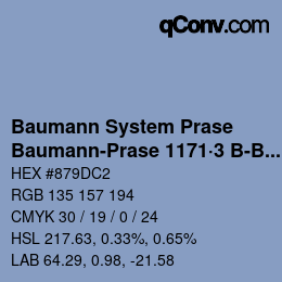 Código de color: Baumann System Prase - Baumann-Prase 1171·3 B-Bv 1 | qconv.com