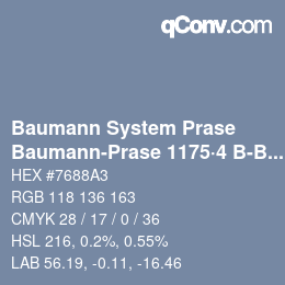 Código de color: Baumann System Prase - Baumann-Prase 1175·4 B-Bv 2 | qconv.com