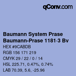 Farbcode: Baumann System Prase - Baumann-Prase 1181·3 Bv | qconv.com