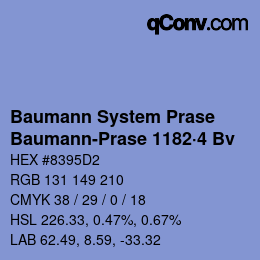 Farbcode: Baumann System Prase - Baumann-Prase 1182·4 Bv | qconv.com