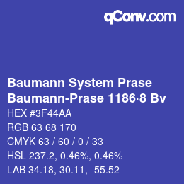 Código de color: Baumann System Prase - Baumann-Prase 1186·8 Bv | qconv.com