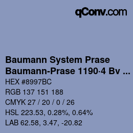 Farbcode: Baumann System Prase - Baumann-Prase 1190·4 Bv 1 | qconv.com