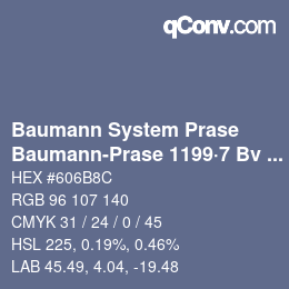 Farbcode: Baumann System Prase - Baumann-Prase 1199·7 Bv 2 | qconv.com