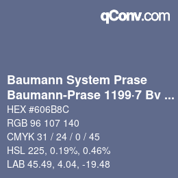 Color code: Baumann System Prase - Baumann-Prase 1199·7 Bv 2 | qconv.com