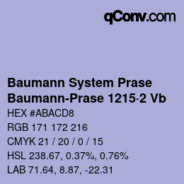 カラーコード: Baumann System Prase - Baumann-Prase 1215·2 Vb | qconv.com