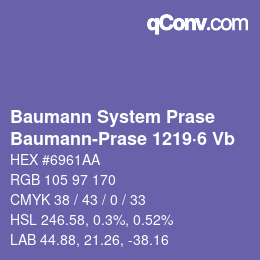 Code couleur: Baumann System Prase - Baumann-Prase 1219·6 Vb | qconv.com