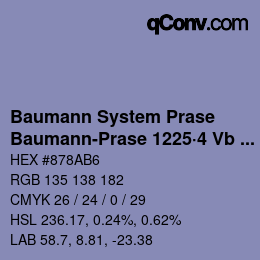 Color code: Baumann System Prase - Baumann-Prase 1225·4 Vb 1 | qconv.com