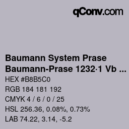 Código de color: Baumann System Prase - Baumann-Prase 1232·1 Vb 2 | qconv.com