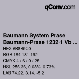 カラーコード: Baumann System Prase - Baumann-Prase 1232·1 Vb 2 | qconv.com