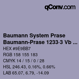 Code couleur: Baumann System Prase - Baumann-Prase 1233·3 Vb 2 | qconv.com