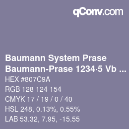 Color code: Baumann System Prase - Baumann-Prase 1234·5 Vb 2 | qconv.com