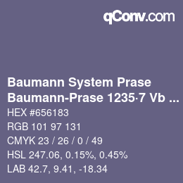 Color code: Baumann System Prase - Baumann-Prase 1235·7 Vb 2 | qconv.com