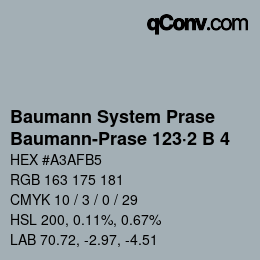 Farbcode: Baumann System Prase - Baumann-Prase 123·2 B 4 | qconv.com