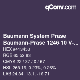 Código de color: Baumann System Prase - Baumann-Prase 1246·10 V-Vb | qconv.com
