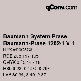 Código de color: Baumann System Prase - Baumann-Prase 1262·1 V 1 | qconv.com