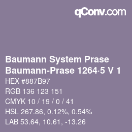 Código de color: Baumann System Prase - Baumann-Prase 1264·5 V 1 | qconv.com