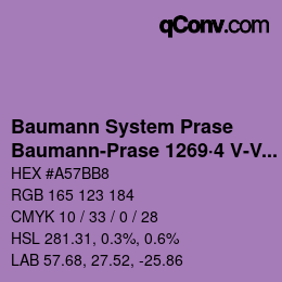 Code couleur: Baumann System Prase - Baumann-Prase 1269·4 V-Vp | qconv.com