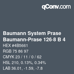 Código de color: Baumann System Prase - Baumann-Prase 126·8 B 4 | qconv.com