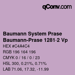 Farbcode: Baumann System Prase - Baumann-Prase 1281·2 Vp | qconv.com