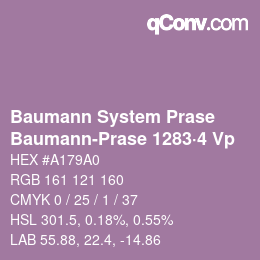 Código de color: Baumann System Prase - Baumann-Prase 1283·4 Vp | qconv.com