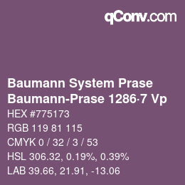 Código de color: Baumann System Prase - Baumann-Prase 1286·7 Vp | qconv.com